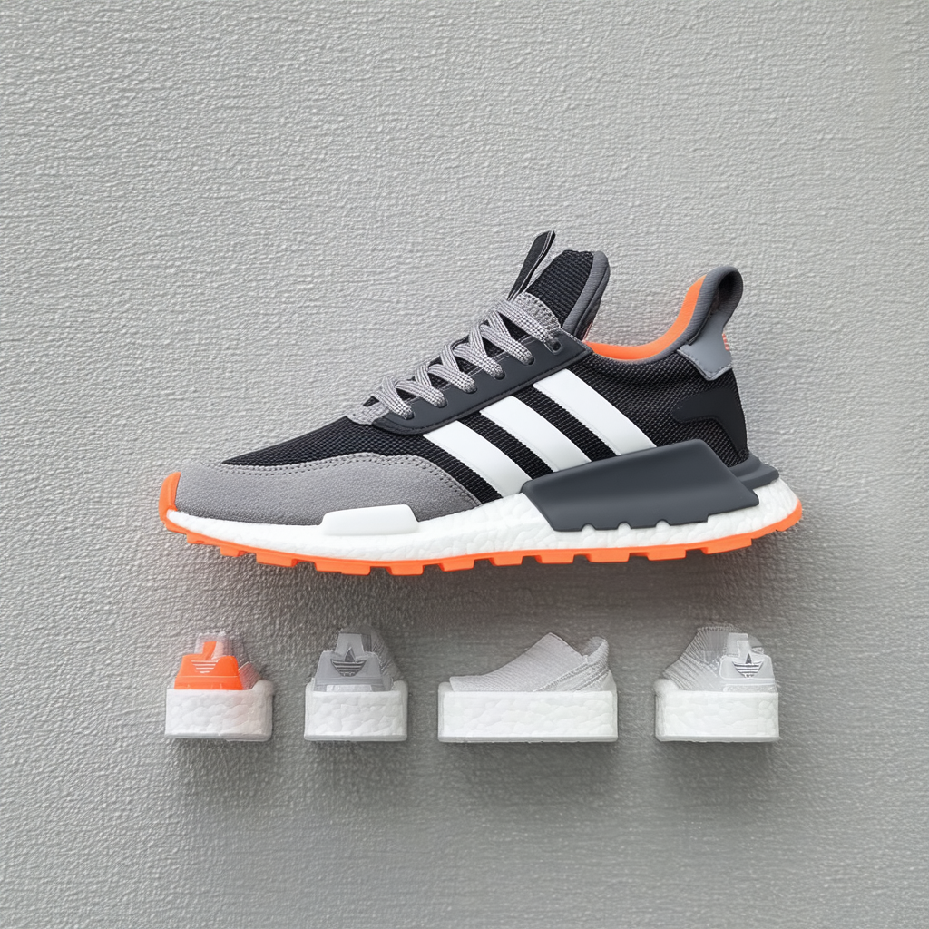 adidas Nite Jogger, Grey Two / Multi Solid Grey-solar Orange, 11