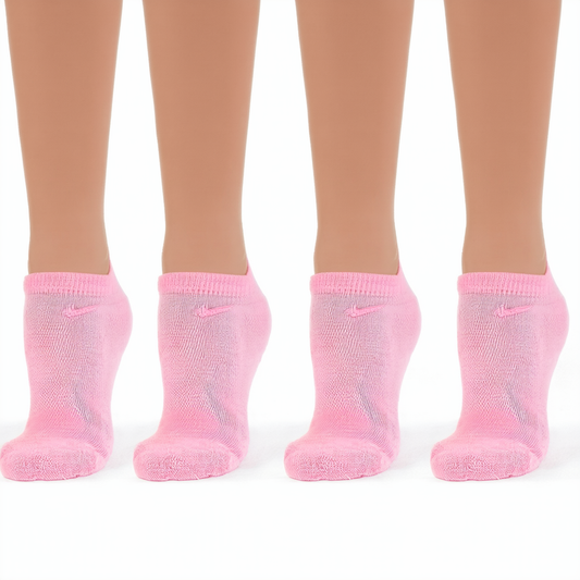 Nike Girls' 6-Pack Lightweight Ankle Socks - pink foam, 5 - 7