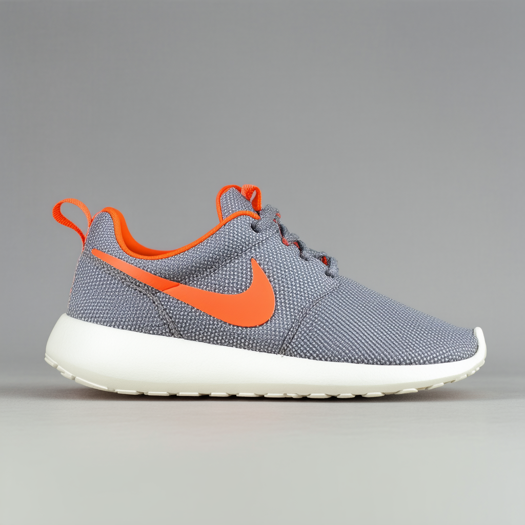 NIKE Wmns Roshe Run Rosherun Grey Orang Chalk Womens Sportwear Shoes 511882-008