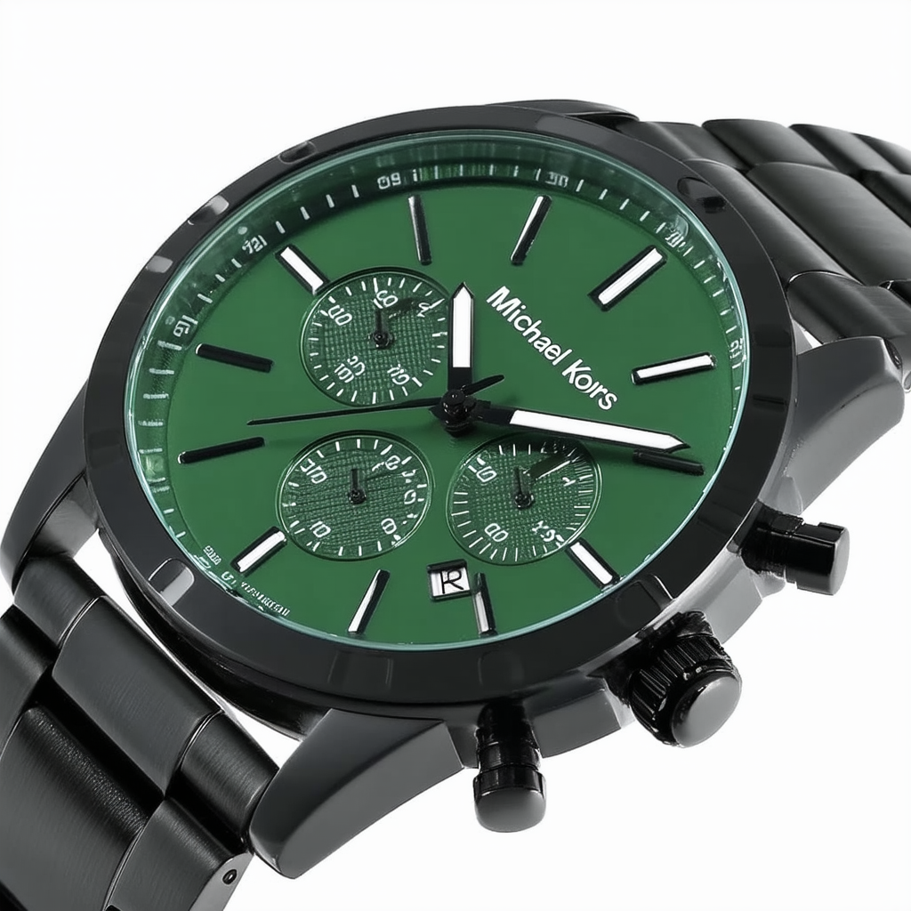 Michael Kors Men's MK8608 Slim Runway Analog Display Analog Quartz Green Watch