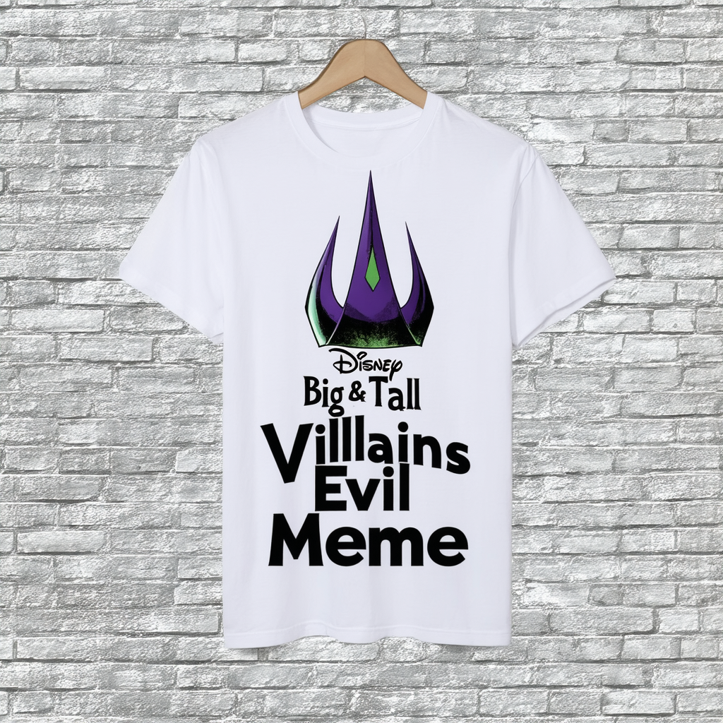 Disney Big & Tall Villains Evil Queen Meme Men's Tops Short Sleeve Tee Shirt