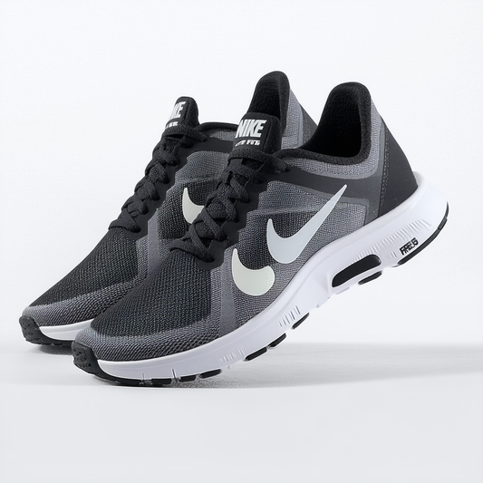 Nike Free 5.0 TR Fit 5 Womens Cross Training Shoes (5, BLACK/DARK GREY/WHITE/WHITE)