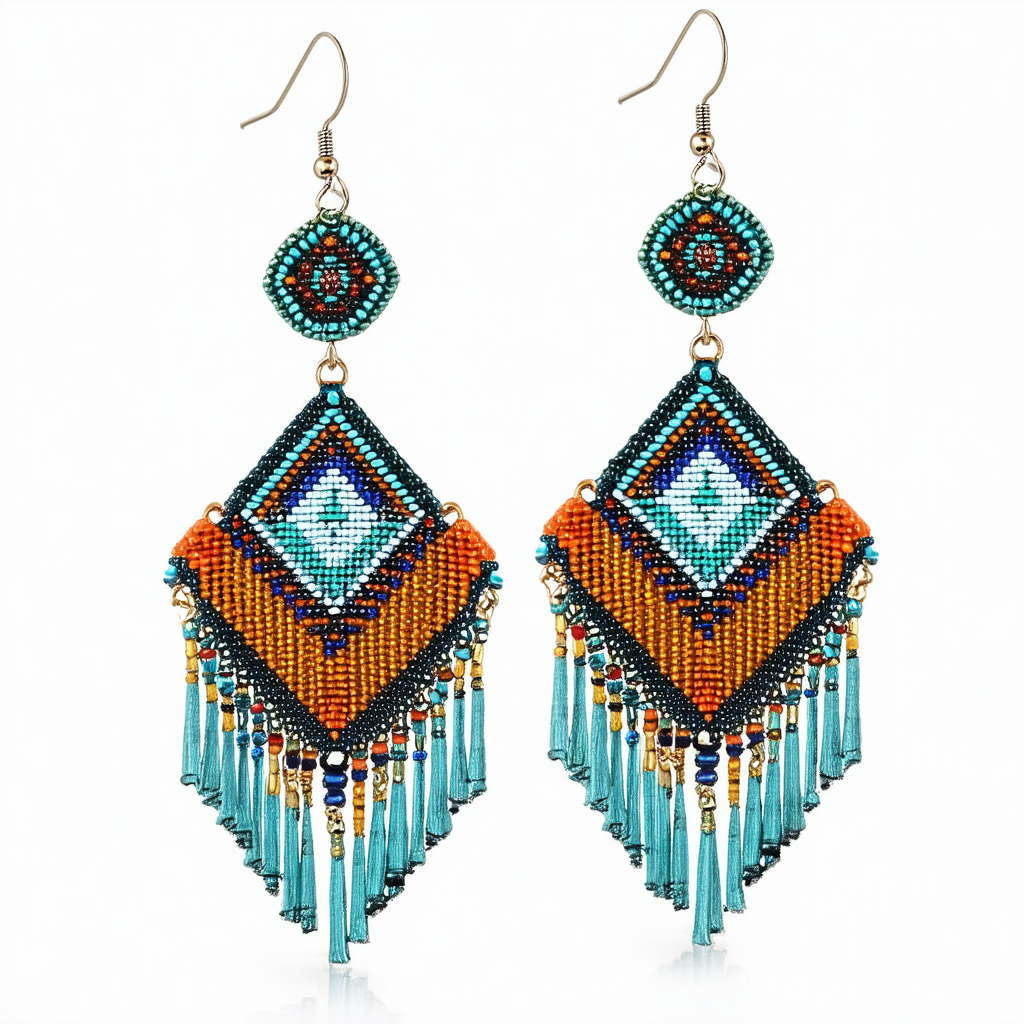 Beautiful Bohemian Boho Style Dangle Earrings