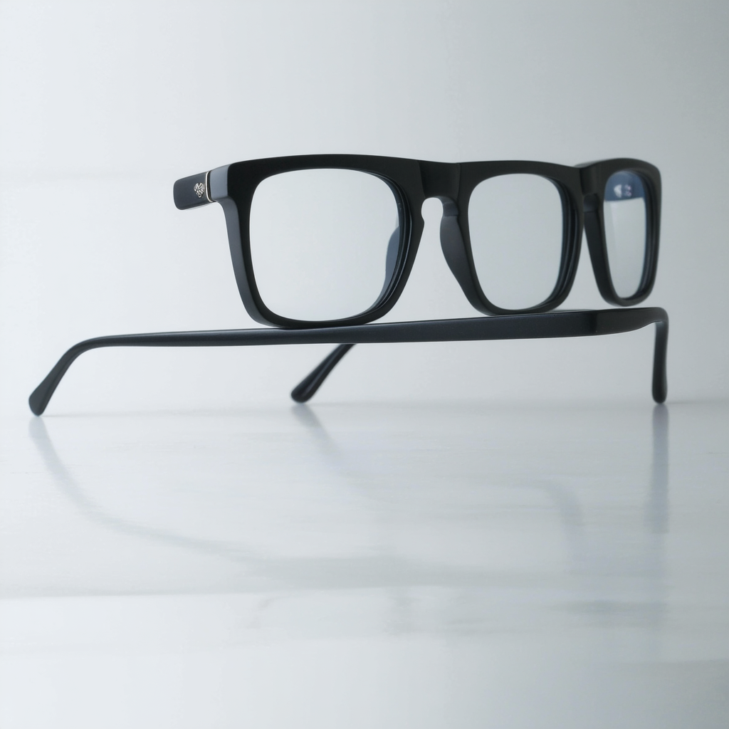 Large Retro-Nerd Bold Thick Square Frame Classic Glasses (Matte Black)