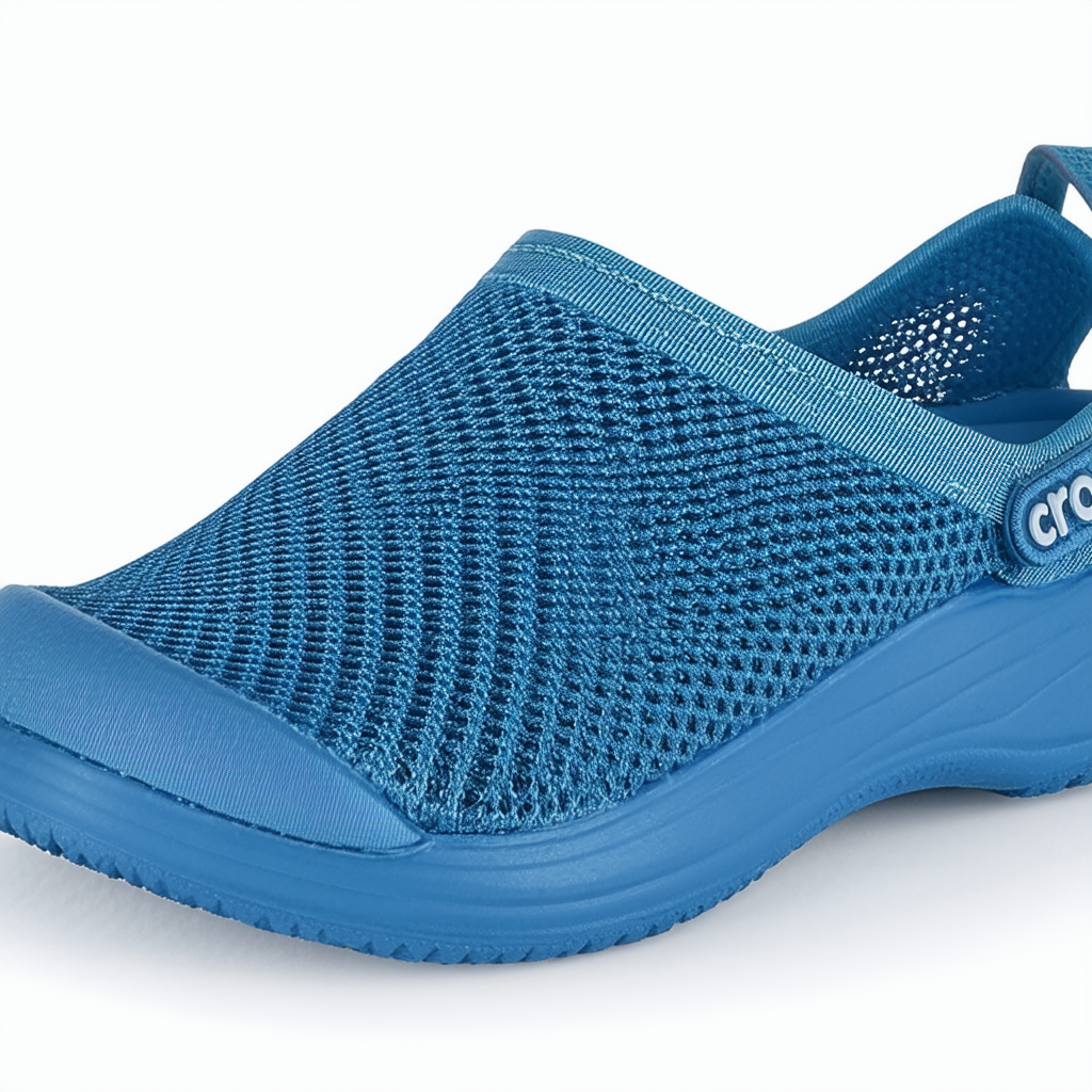 crocs Women's Swiftwater Mesh Sandal Flat, Blue Jean, 8 M US