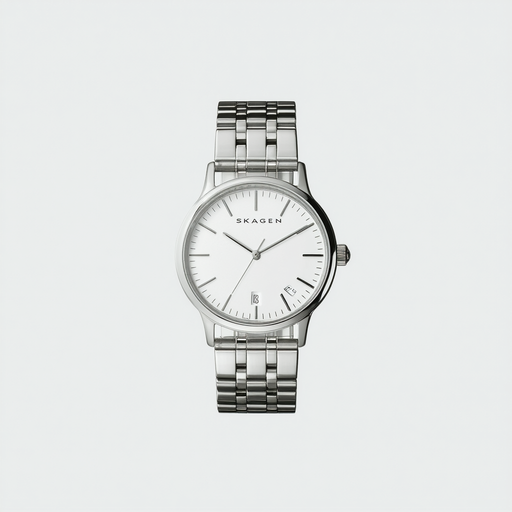 Skagen Silver Steel Link Hiromichi Konno Watch H02lsxb1