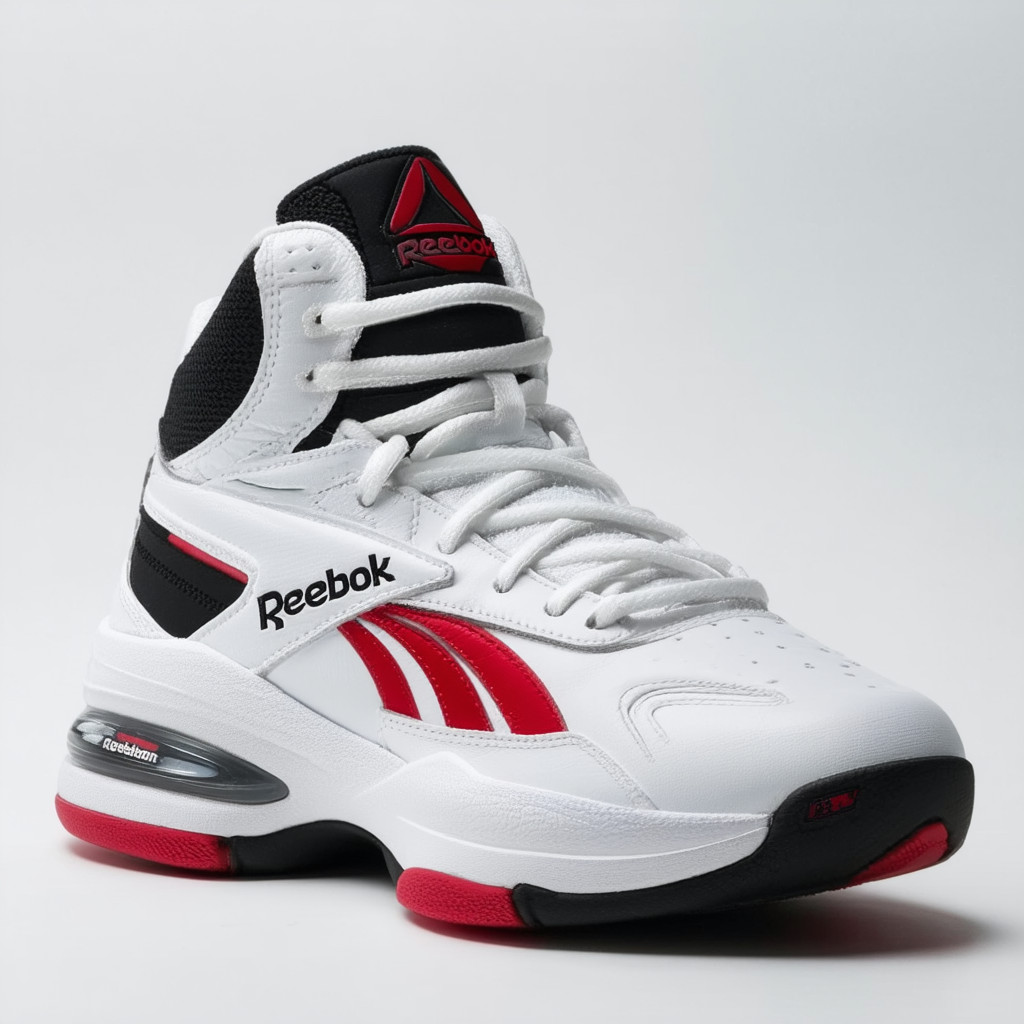 Reebok V67907 Men question Mid Prototype Sneakers White Red Black