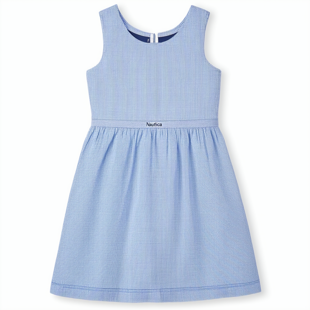 Nautica Girls' Solid Sleeveless Dress