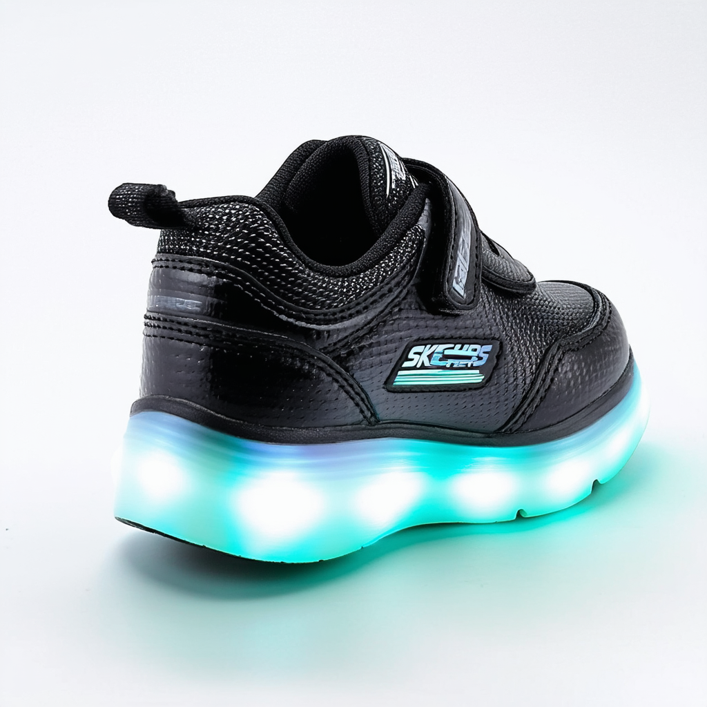 Skechers Kids Boys' Energy Lights-90606L Sneaker, black, 6.5 Medium US Big Kid