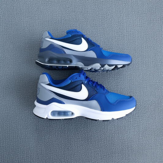 NIKE Men's Air Max IVO Ltr Brave Blue/White/Prz Bl/Cl Gry Running Shoes 9.5 Men US