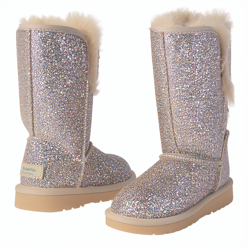 Stride Rite Unisex-Child Chloe Girl's Sparkle Suede Bootie Fashion Boot