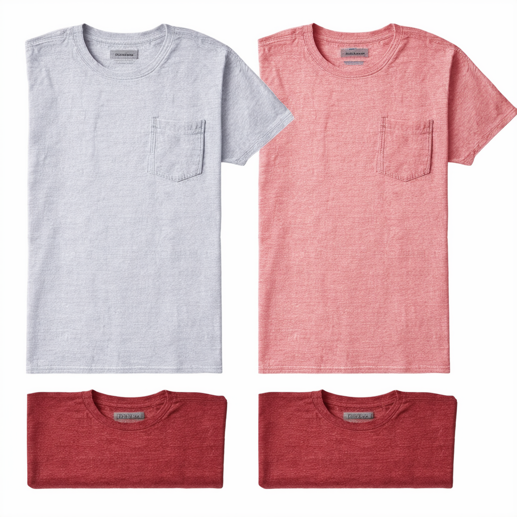 Hanes Men`s Short Sleeve Pocket Beefy-T (Pack of 2), Cardinal, Large