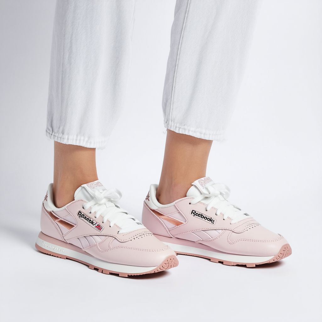 Reebok Women's Classic Leather Sneaker, Pale Pink/White/Rose Gold, 6 M US
