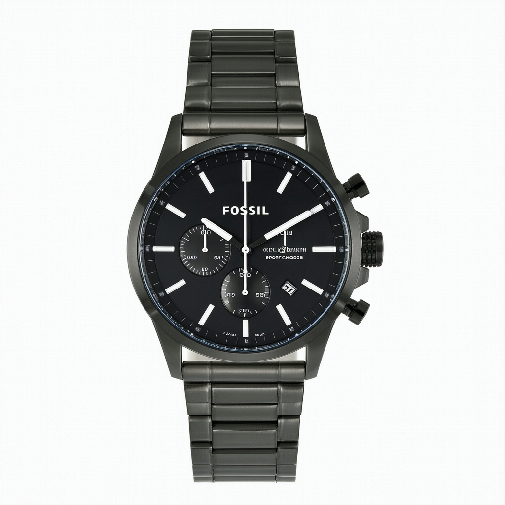 Fossil Men's CH3028 Sport 54 Chronograph Black Stainless Steel Watch
