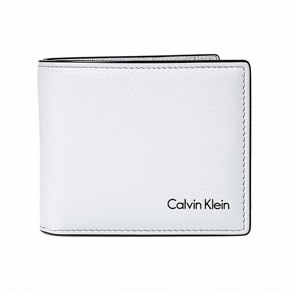 Calvin Klein Men's Bifold Wallet with Embossed Logo, Black, 1 Size