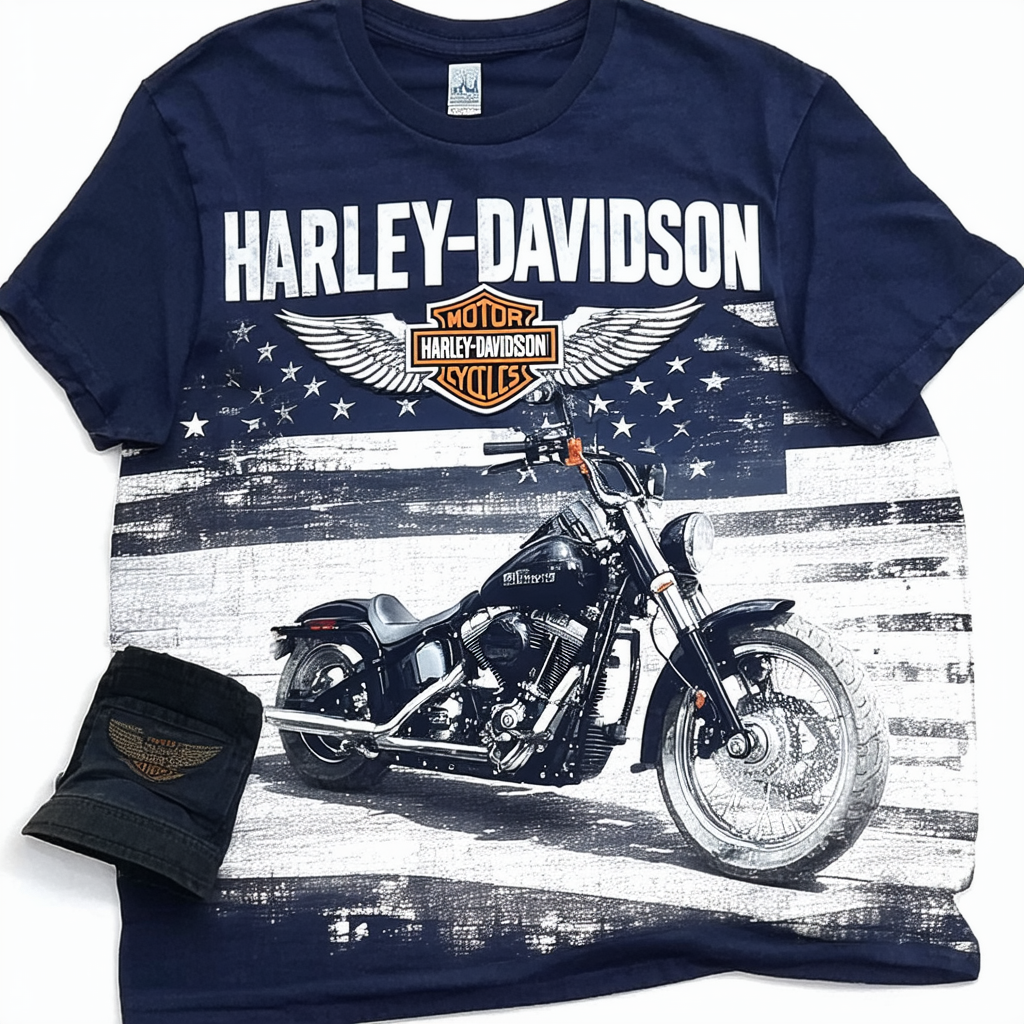 Harley-Davidson Military - Men's Navy Graphic T-Shirt - Al Udeid Air Base | Virtual