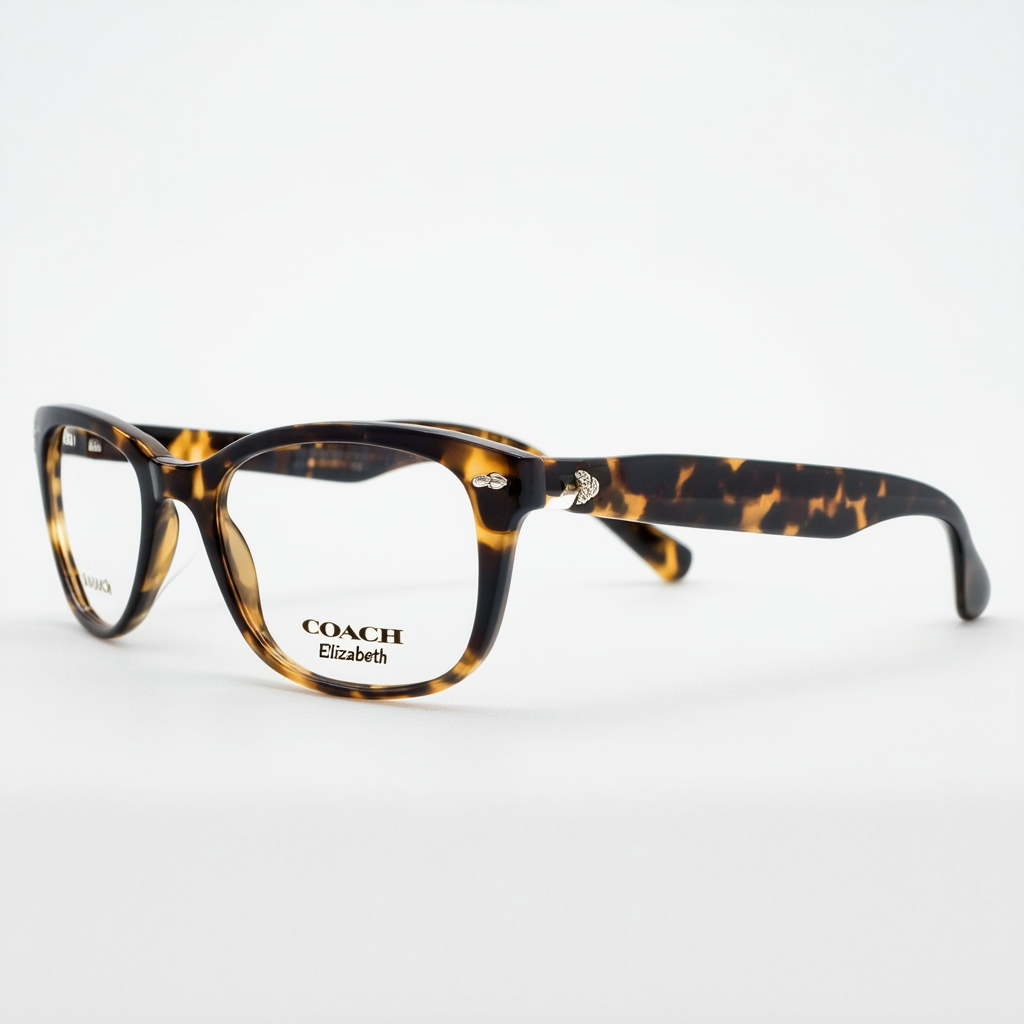 Coach Elizabeth Eyeglasses HC6063 5262 Dark Tort/Dark Tort Sand Sig C 51 15 135