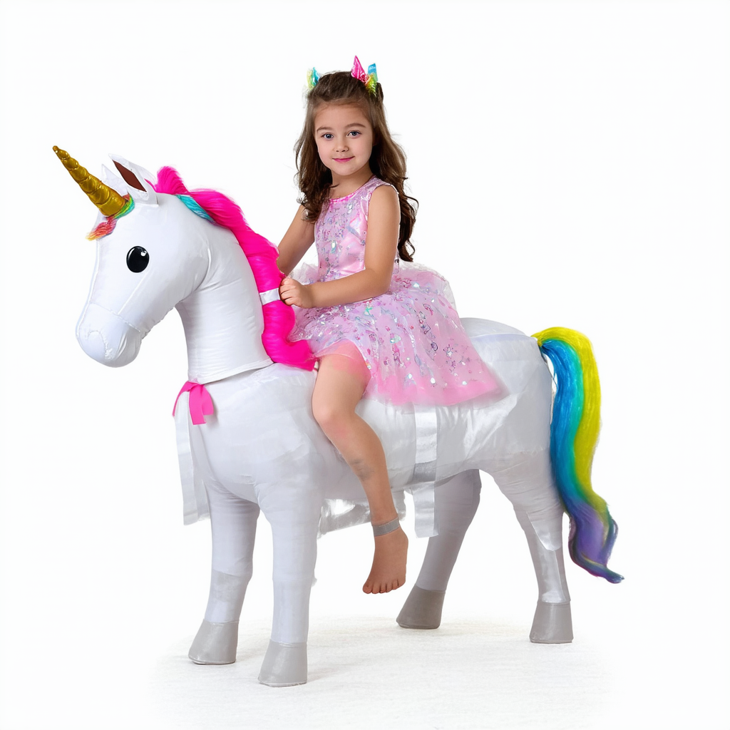 Forum Little Girl's Co-Child-Ride-a-Unicorn Childrens Costume, Multi, Large