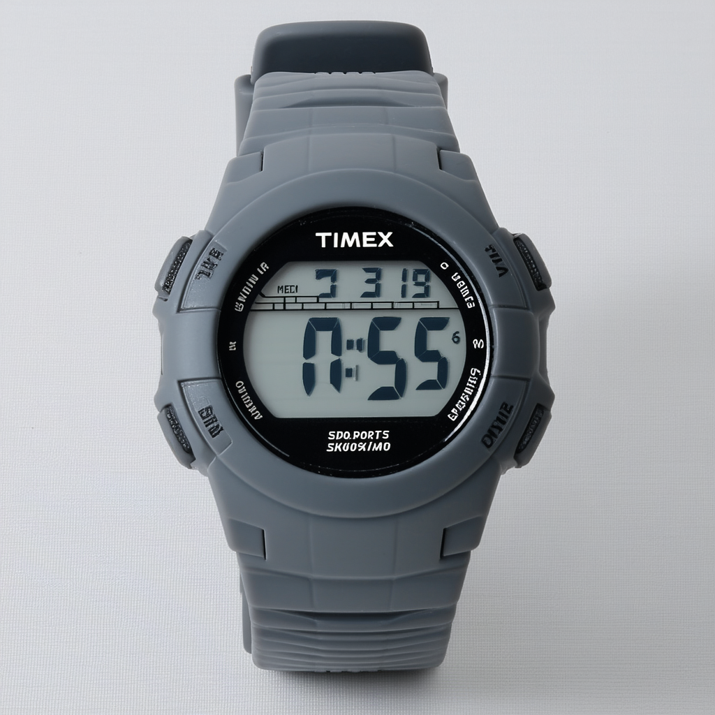 Timex Men's T5K082 1440 Sports Digital Gray Resin Strap Watch