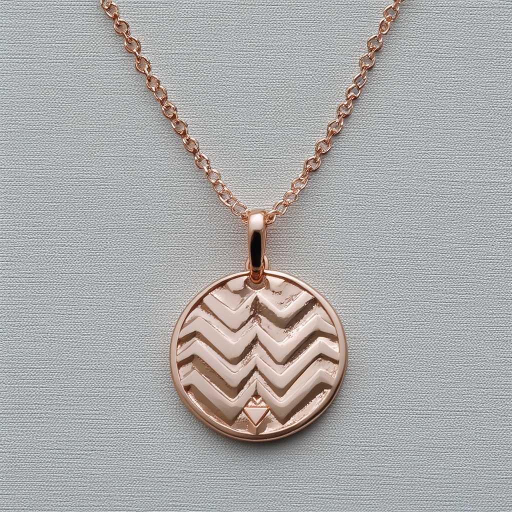Fossil Chevron Studs and Arrow Gift Set Pendant Necklace, Rose Gold