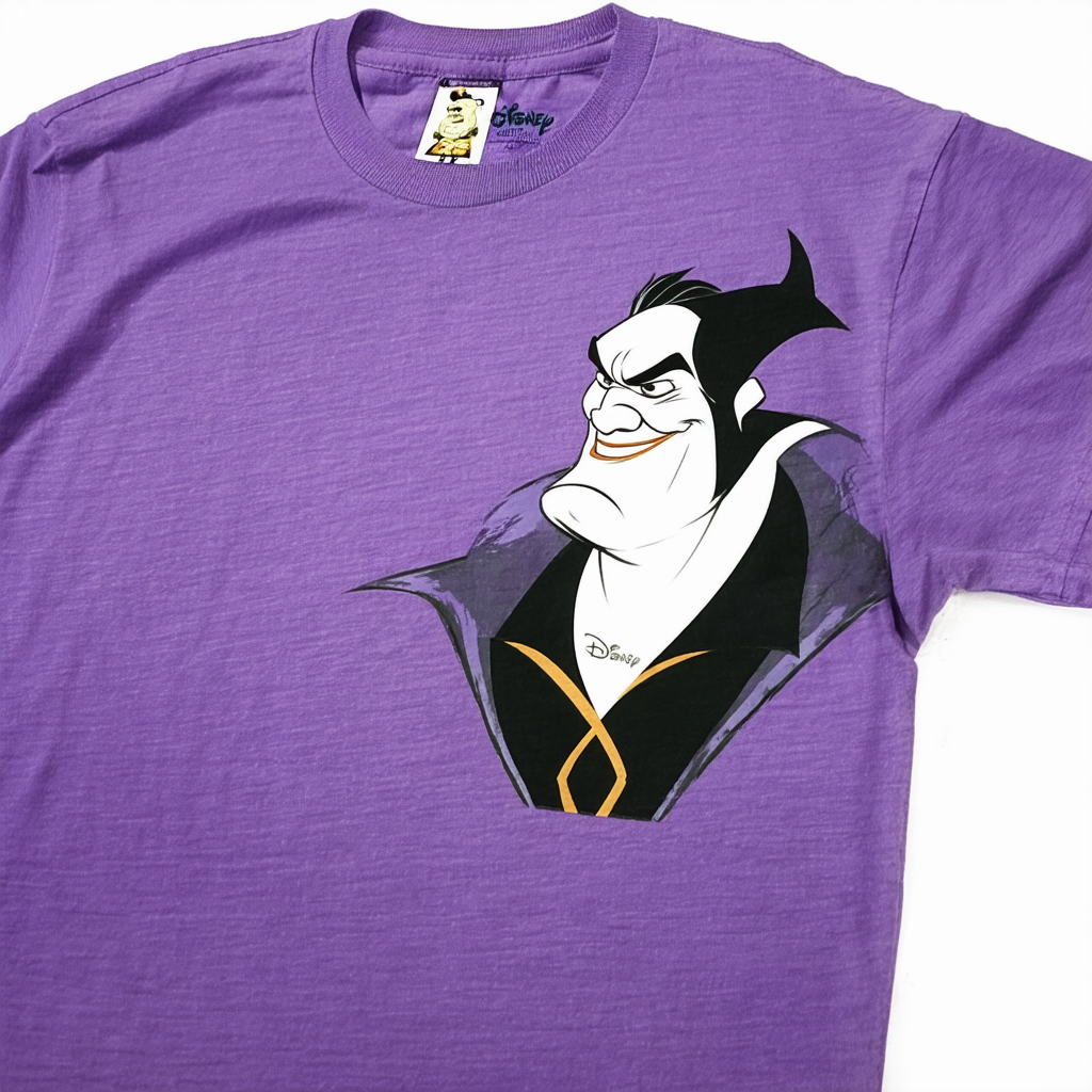 Disney Villains Oversized Mal Young Men's Short Sleeve Tee Shirt