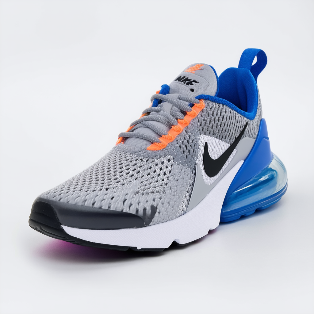 Nike Air Max 270 Kids Wolf Grey/Blue/Orange AO2372-015