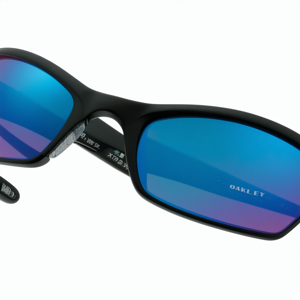 Oakley OO9041 Fives Xs Oval Sunglasses, Black/Blue Iridium, 49 mm