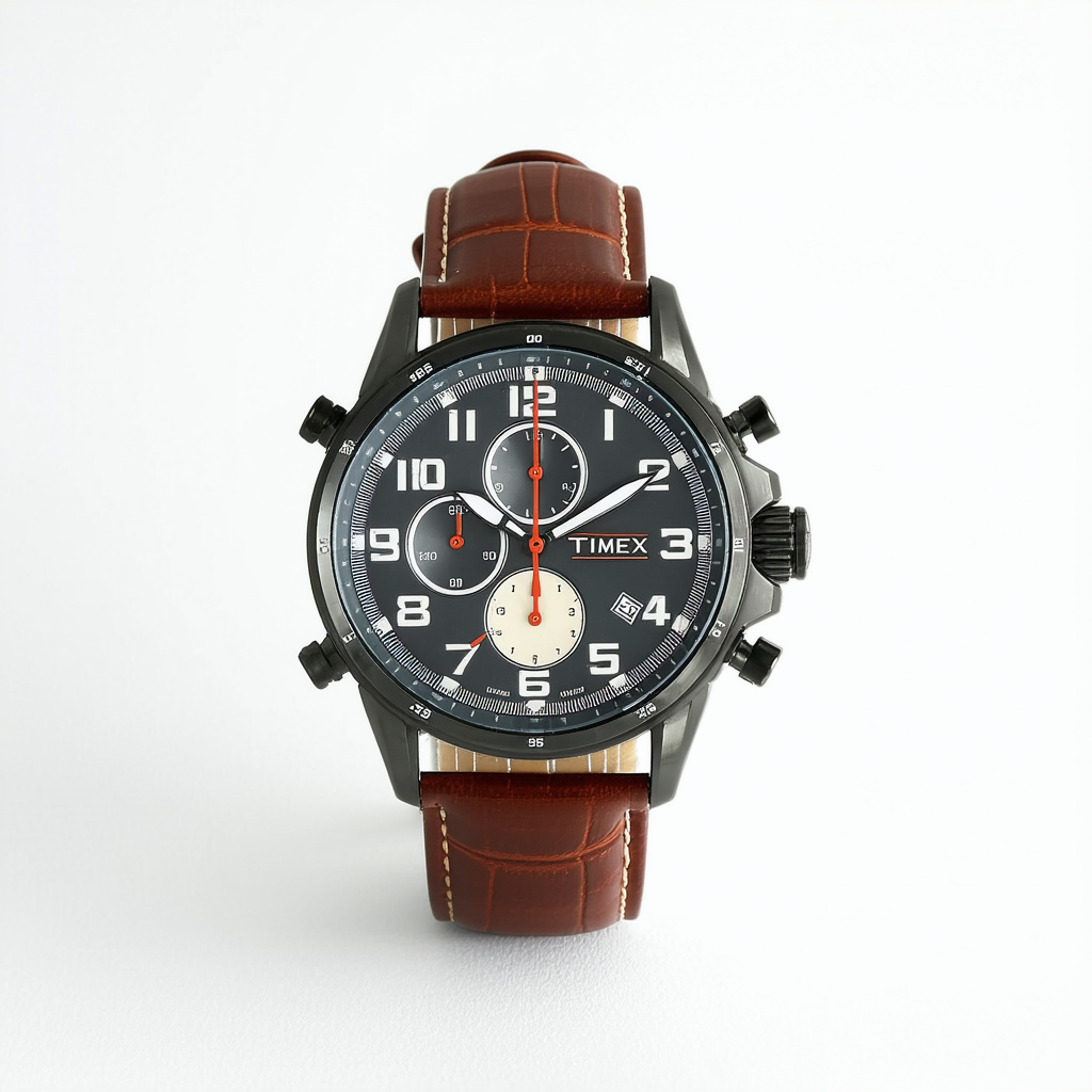 Timex Men's T2M552 T Series Chronograph Leather Watch