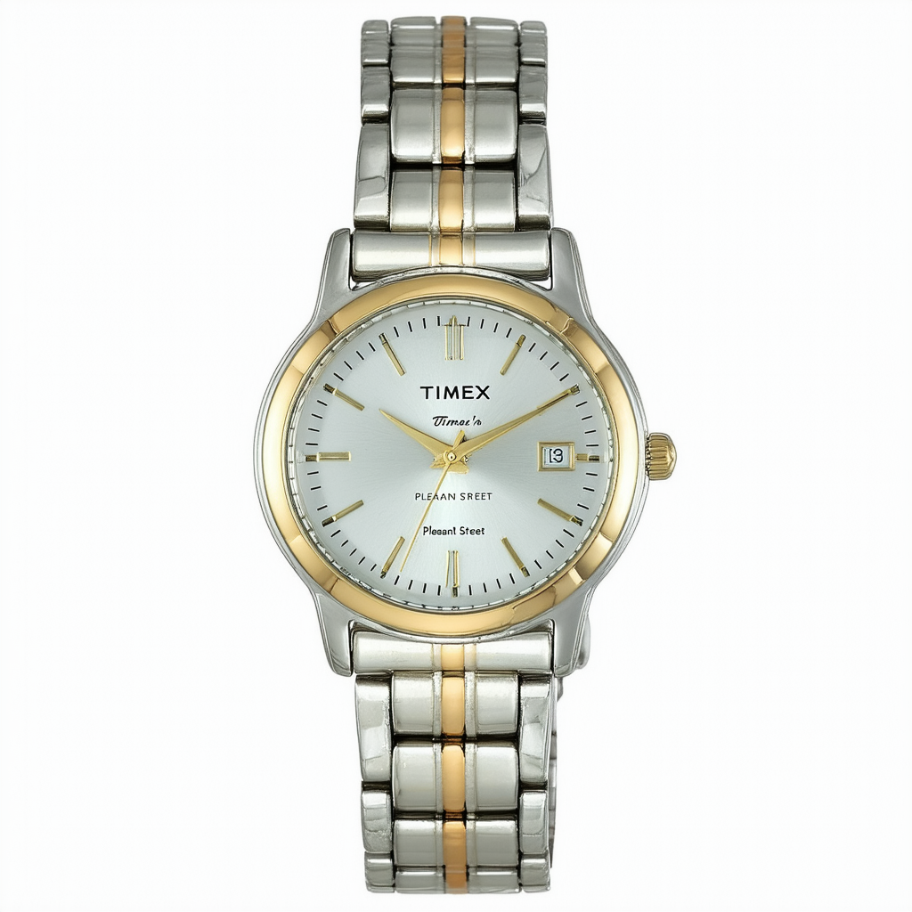 Timex Women's T21854 Pleasant Street Two-Tone Stainless Steel Expansion Band Watch