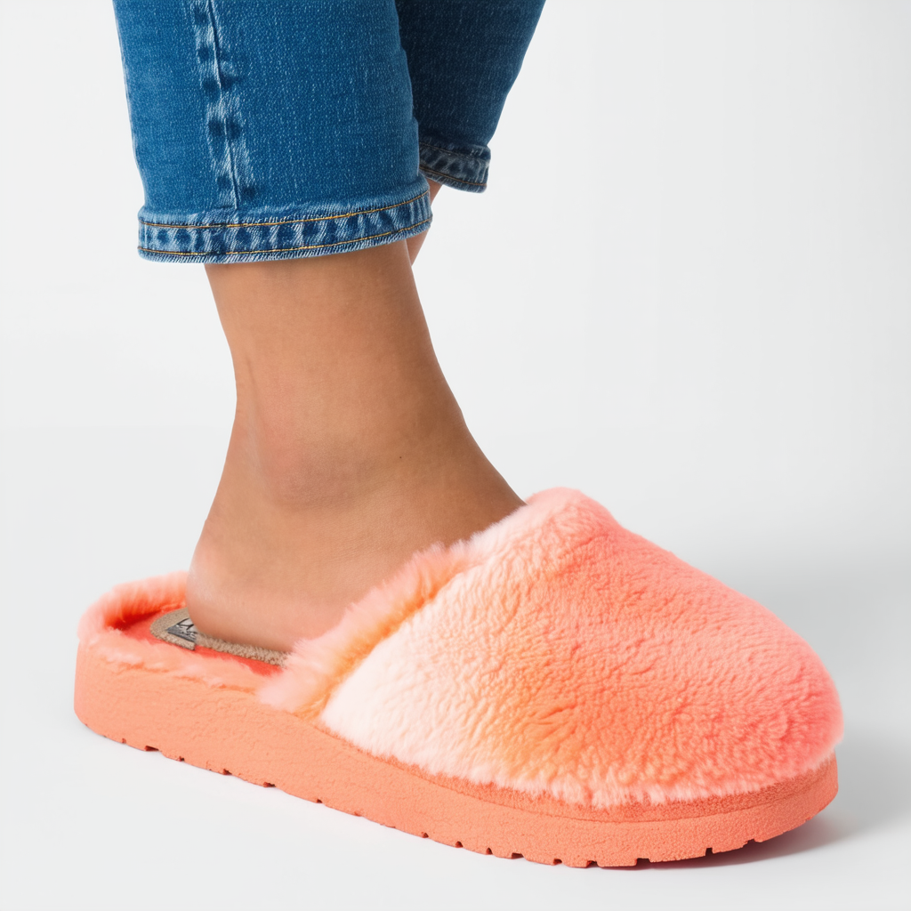 UGG Women's Fluff Momma Mongolian Clog Tropical Peach 9 B US