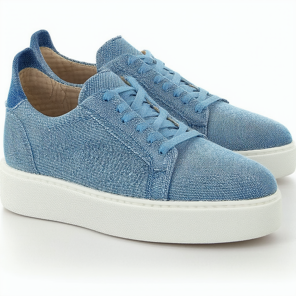 Steve Madden Women's Hilite-C Fashion Sneaker,Denim Fabric,10 M US