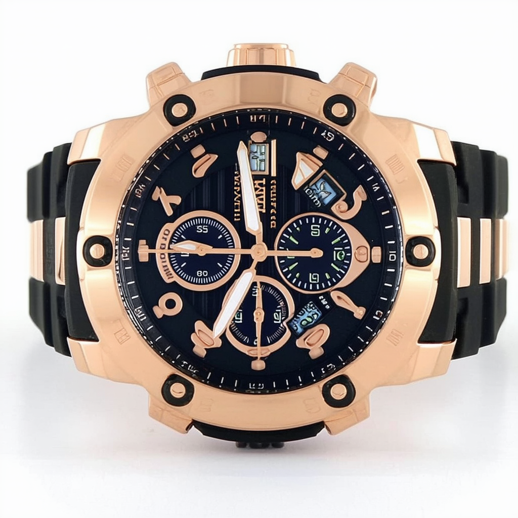 Invicta Men's 6530 Subaqua Collection Noma IV GMT Automatic Black and Rose Gold Ion-Plated Watch