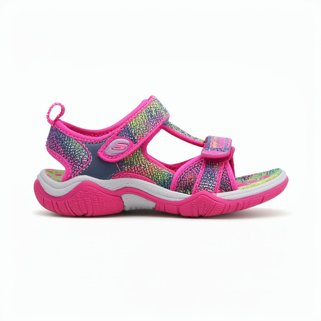 Skechers Reggae Adventure Pops Girls Sandals Hot Pink/Multi 4