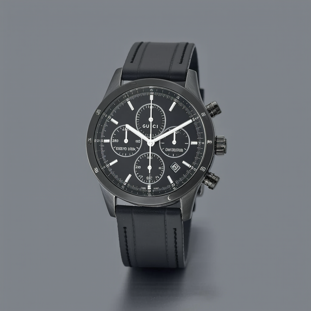 Gucci Quartz Stainless Steel and Rubber Casual Black Men's Watch(Model: YA137111)