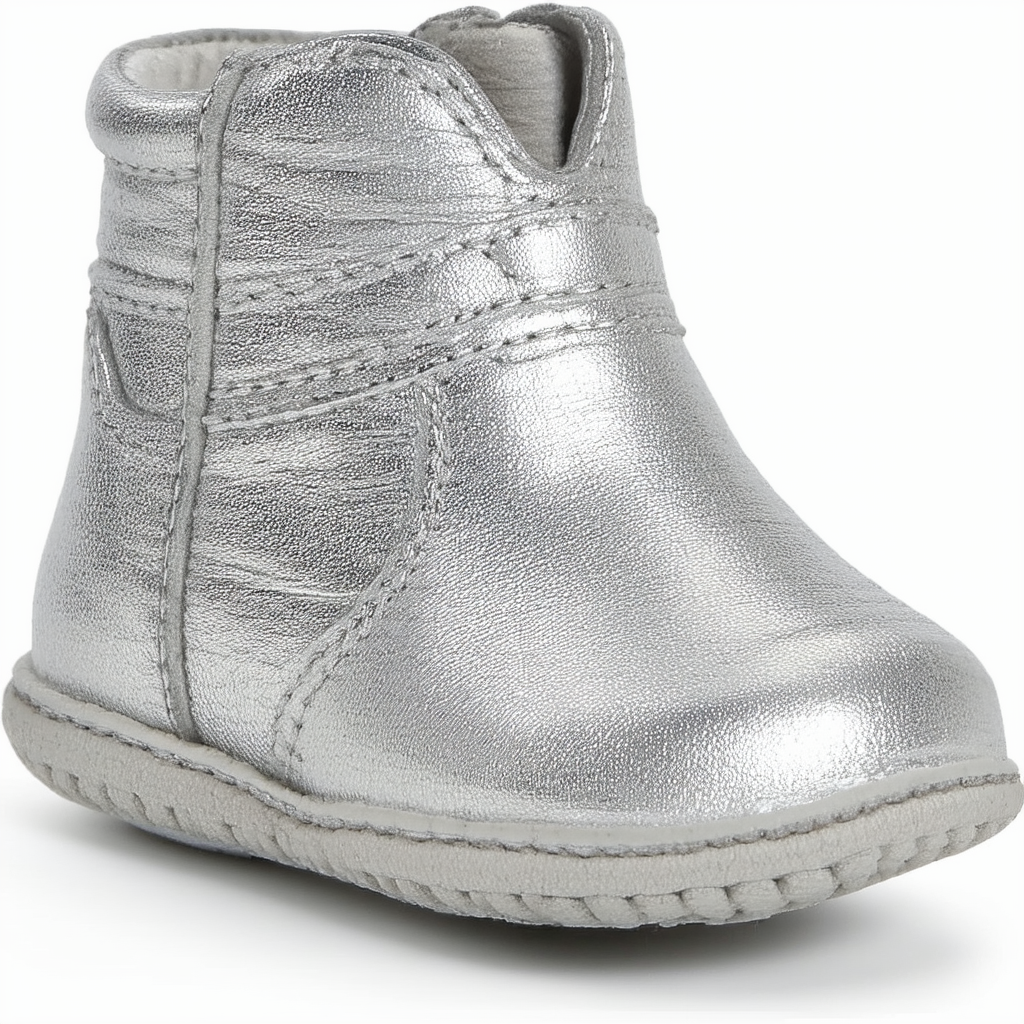 Stride Rite girls Srt Angie Bootie First Walker Shoe, Silver, 6.5 Toddler US