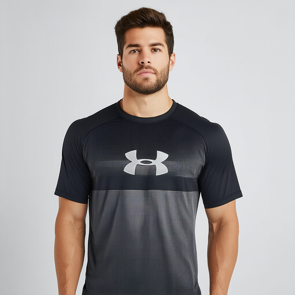 Under Armour Men's Tech Horizon Logo T-Shirt, Black , Small