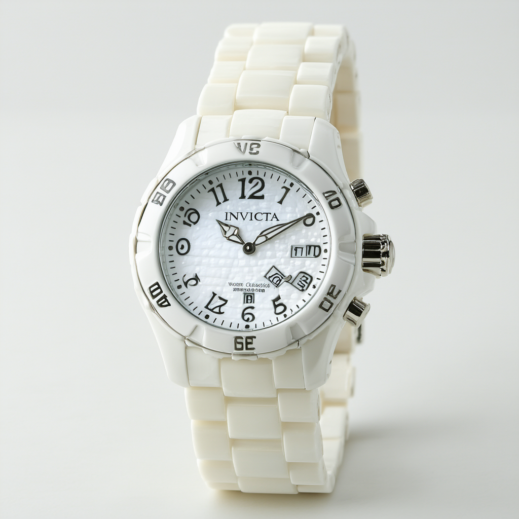 Invicta Women's 1158 Ceramics Collection White Dial Ceramic Watch