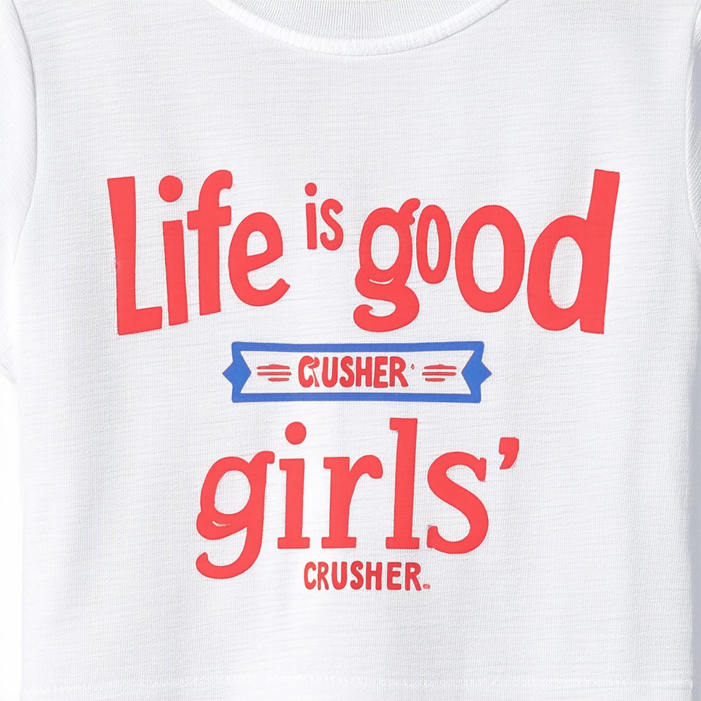 Life is Good Girls' Crusher Short Sleeve Tee