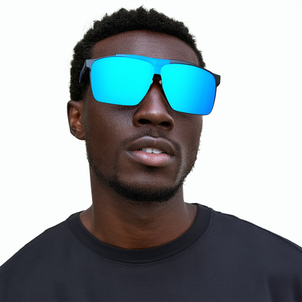 Blue Blocking Driving Lens Classic Rectangular Locs Sunglasses (2-Pack (Black))