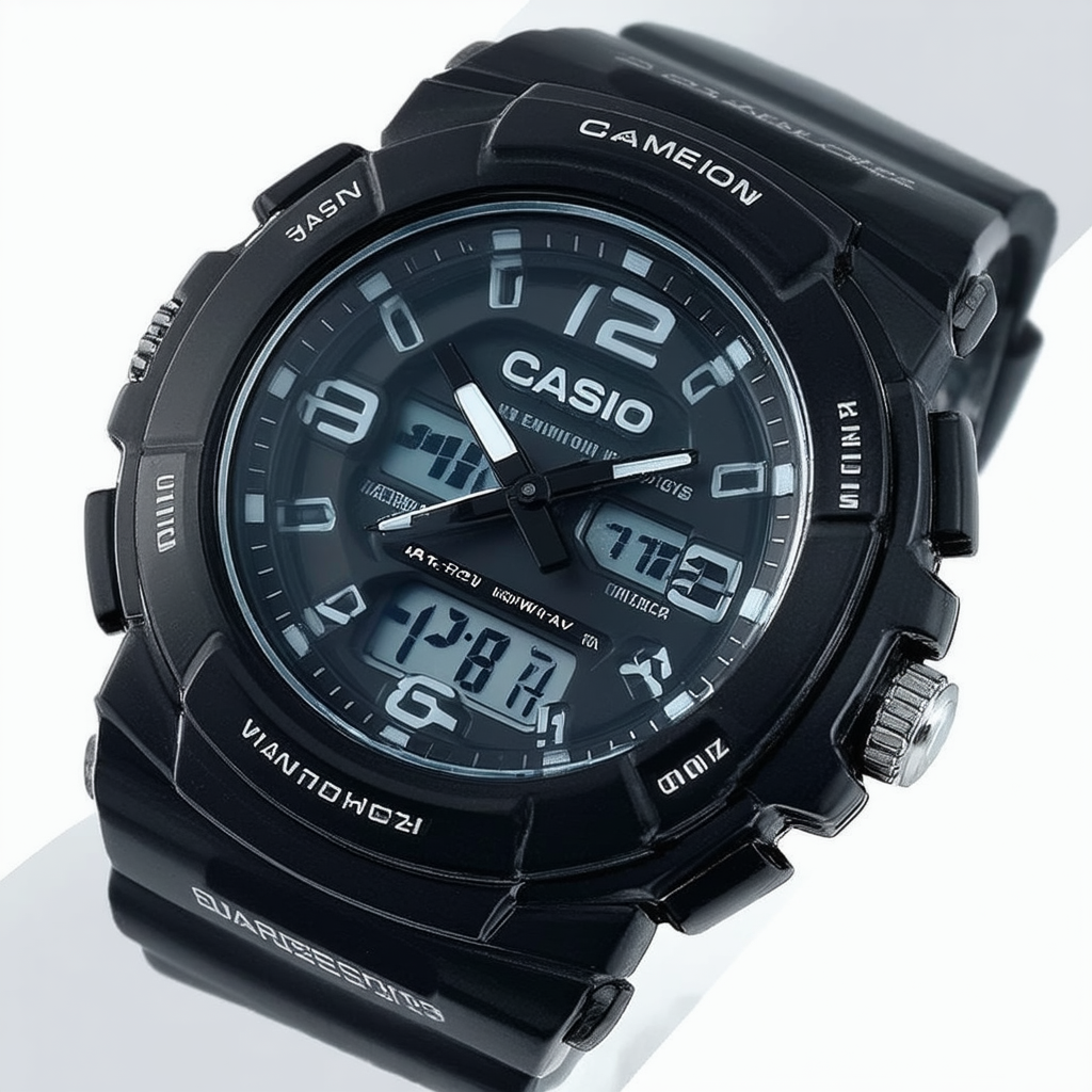 Casio Men's AEQ110W-1AV Analog and Digital Quartz Black Watch
