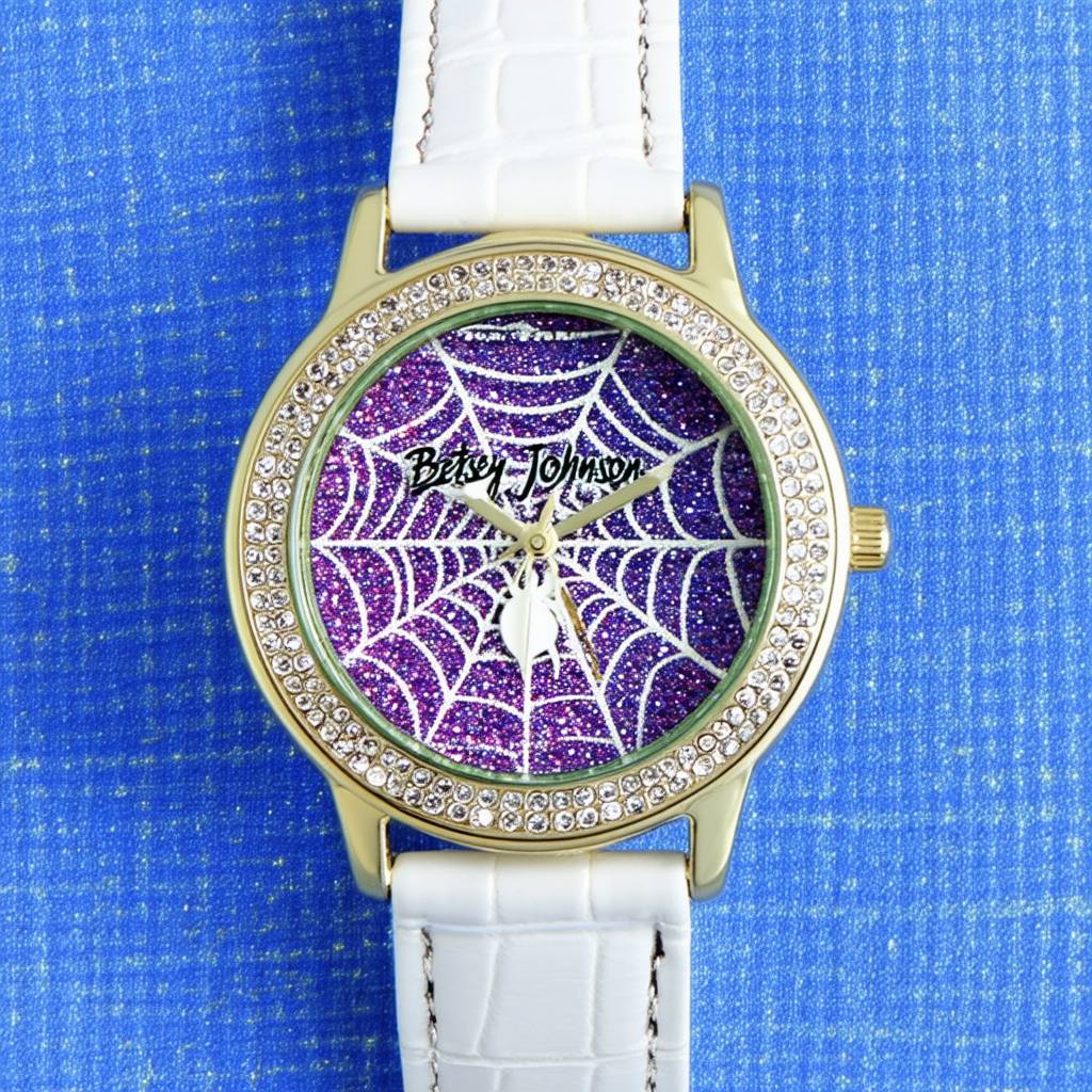 Betsey Johnson Women's BJ2094 A-Go-Go Collection Spider Web Watch