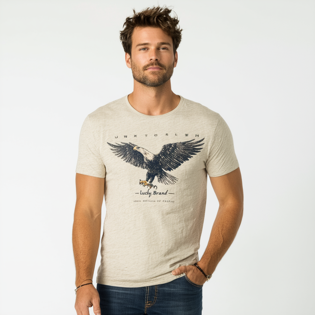 Lucky Brand Men's Eagle Logo Graphic Tee