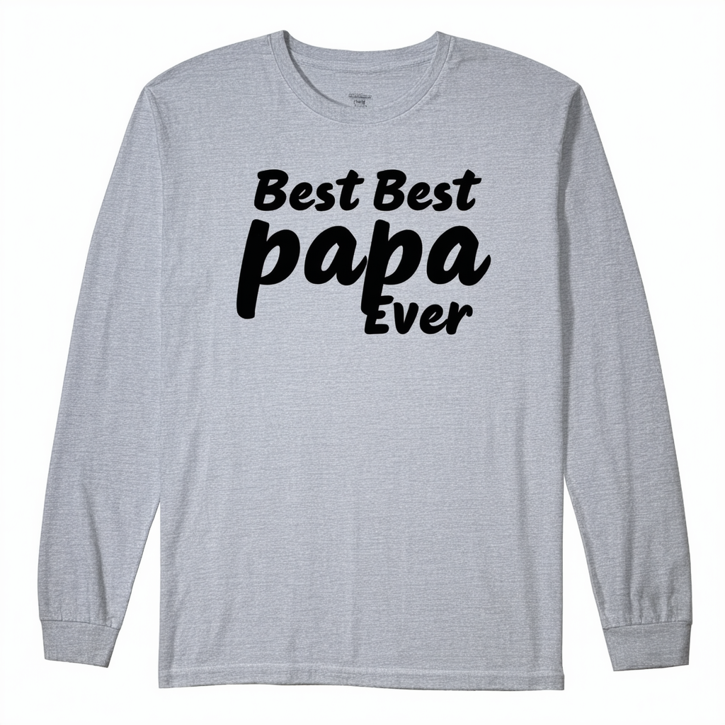 Threadrock Men's Best Papa Ever Long Sleeve T-Shirt