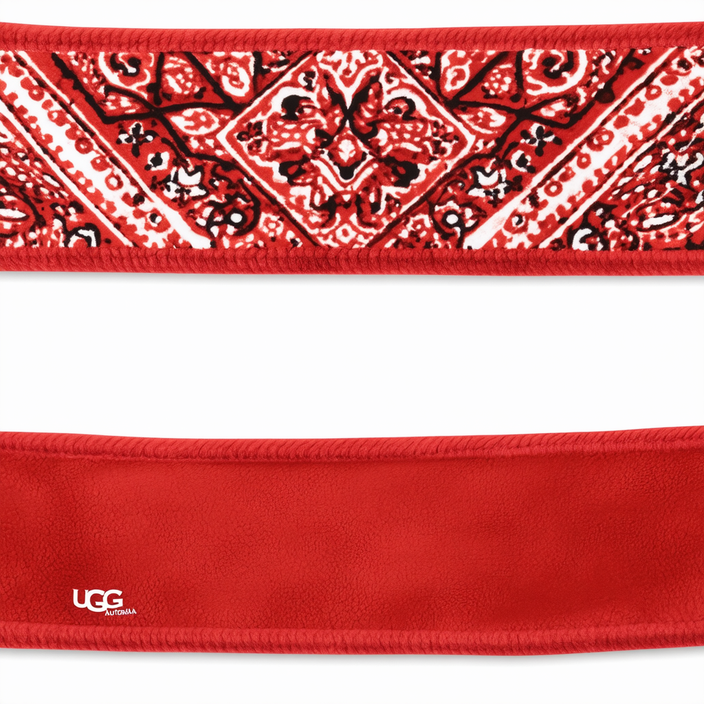 UGG Australia Women's Shaye Bandana, Racing Red Rubber, 10 B - Medium