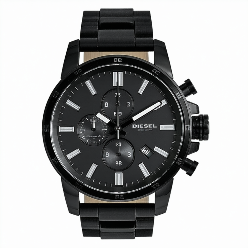 Diesel Men's DZ4311 Double Down Series Analog Display Quartz Black Watch