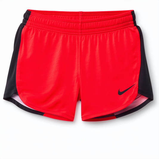 Nike Girls Dry Tempo Running Shorts Youth (Large, Red/Black)