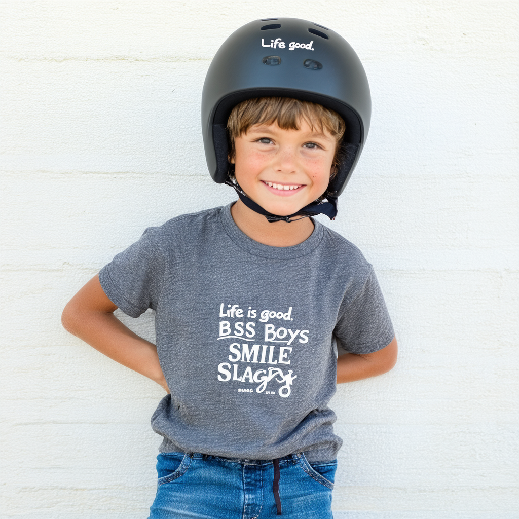 Life is Good B Ss Boys Tee BMX Smile Slagry T-Shirt,