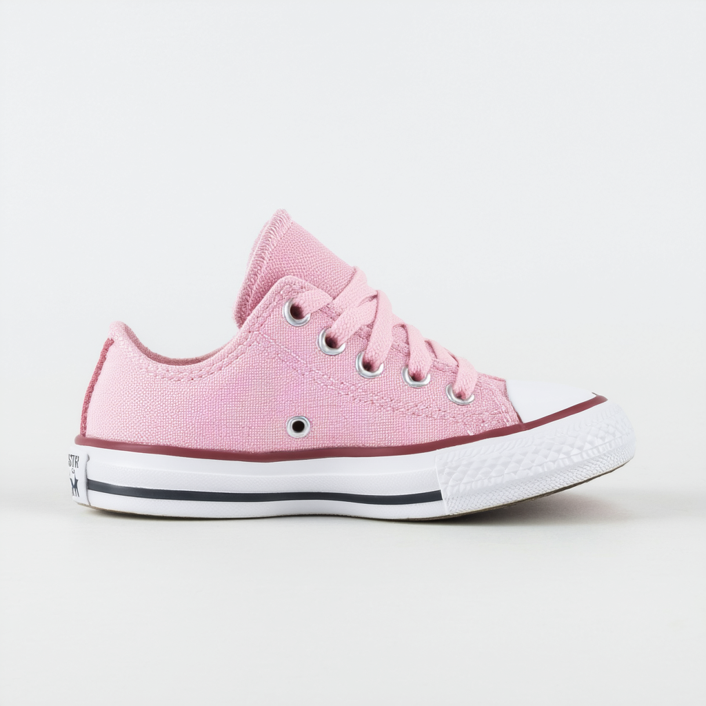 Converse Youth Girl's Chuck Taylor All Star Leather Ox Pink Foam/Pink Foam