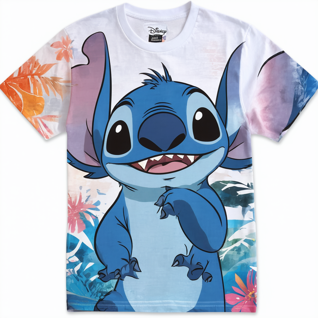 Disney Big & Tall Lilo & Stitch Ohana Pride Men's Tops Short Sleeve Tee Shirt