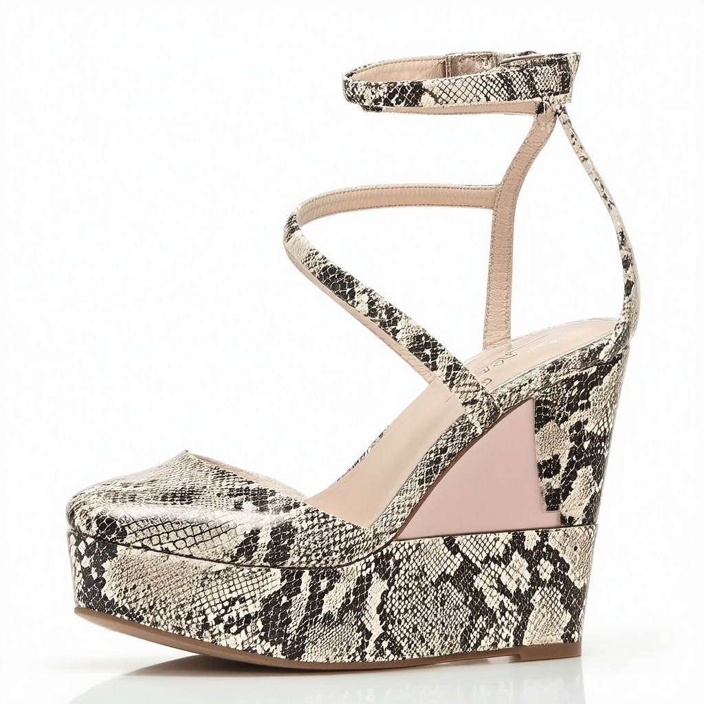 Calvin Klein Women's Dria Snake Pony Print Platform Pump